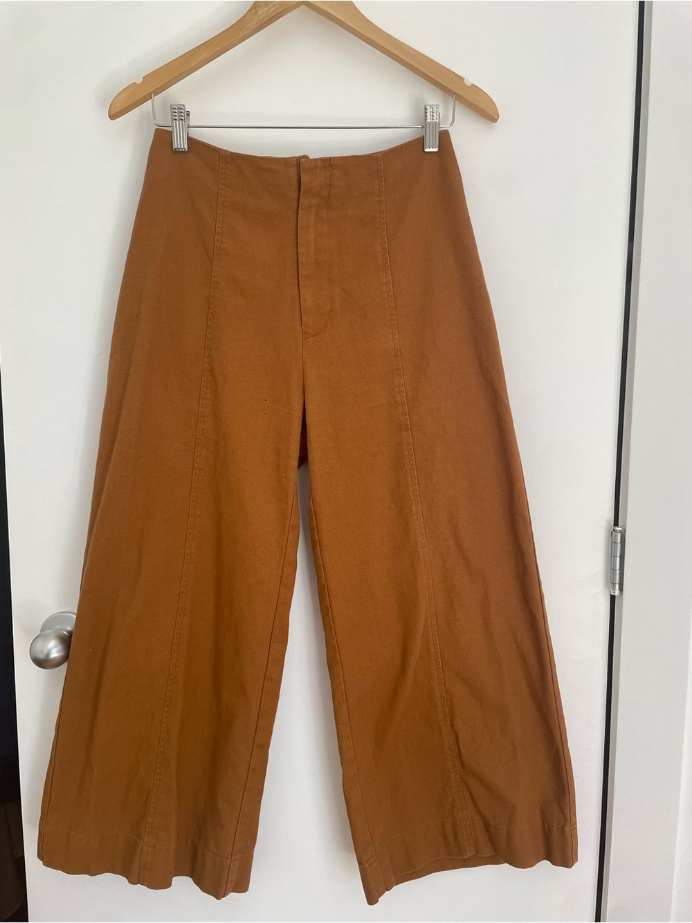 Esby High-Waist Wide Leg Pants - Rust Brown